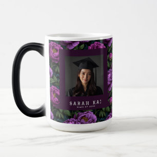 Unique Peonies Print Wife Graduation Gift Magic Mug