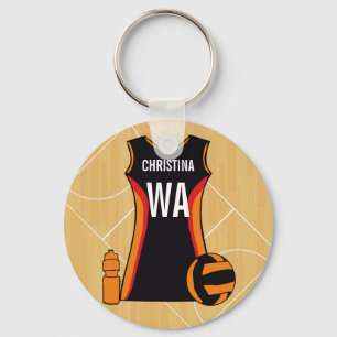 Unique Personalised Netball Keychain