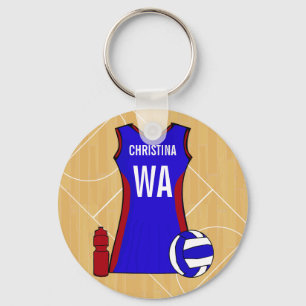 Unique Personalised Netball Keychain