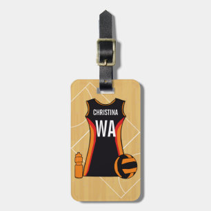 Unique Personalised Netball Luggage Tag