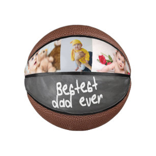 Unique Personalized Bestest Dad Ever Fathers Day Mini Basketball