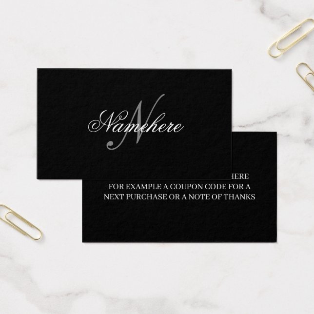 Unique Personalized Black and White Name Monogram (Office)