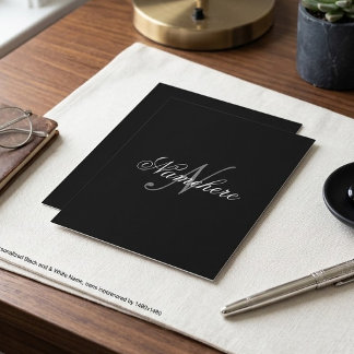 Unique Personalized Black and White Name Monogram