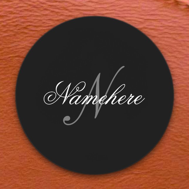 Unique Personalized Black and White Name Monogram (Creator Uploaded)