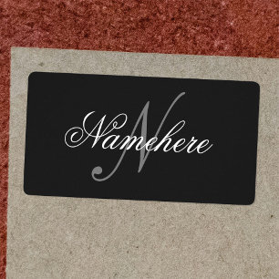 Unique Personalized Black and White Name Monogram