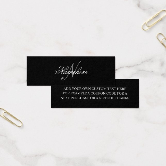Unique Personalized Black and White Name Monogram (Office)