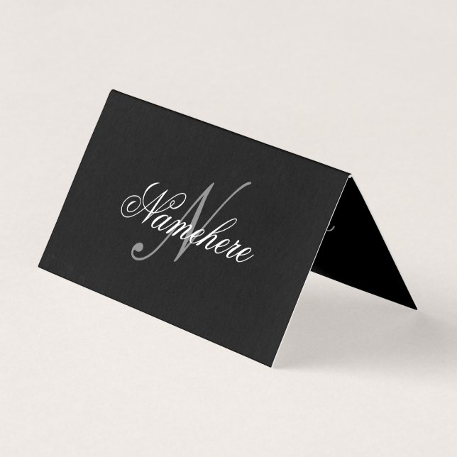 Unique Personalized Black and White Name Monogram (Front)