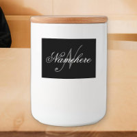 Unique Personalized Black and White Name Monogram