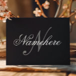 Unique Personalized Black and White Name Monogram Holiday Postcard<br><div class="desc">Personalized Unique Black and White Name Monogram Design for anyone.</div>