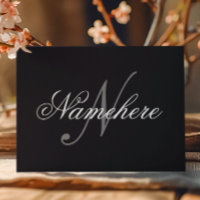 Unique Personalized Black and White Name Monogram