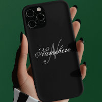 Unique Personalized Black and White Name Monogram 