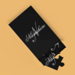 Unique Personalized Black and White Name Monogram Jigsaw Puzzle<br><div class="desc">Personalized Unique Black and White Name Monogram Design for anyone.</div>