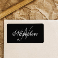 Unique Personalized Black and White Name Monogram