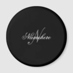 Unique Personalized Black and White Name Monogram Magnet<br><div class="desc">Personalized Unique Black and White Name Monogram Design for anyone.</div>