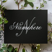 Unique Personalized Black and White Name Monogram