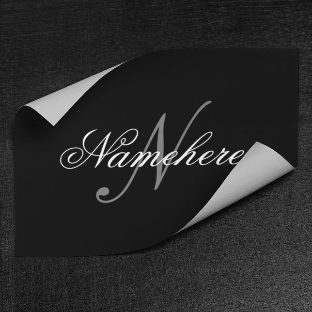 Unique Personalized Black and White Name Monogram Poster (Creator Uploaded)