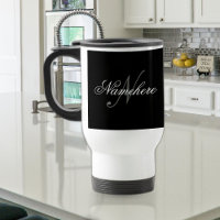 Unique Personalized Black and White Name Monogram