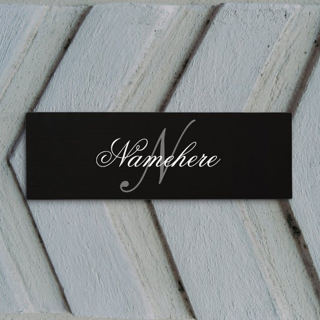 Unique Personalized Black and White Name Monogram Yoga Mat (Creator Uploaded)