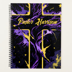 Unique Personalized Christian Cross Church Pastor Planner