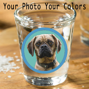 Unique Personalized First Pet Dog Lover Photo Gift Shot Glass