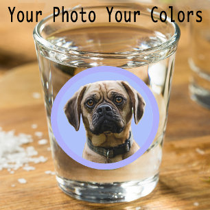Unique Personalized First Pet Dog Lover Photo Gift Shot Glass