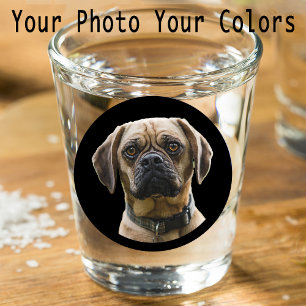 Unique Personalized First Pet Dog Lover Photo Gift Shot Glass