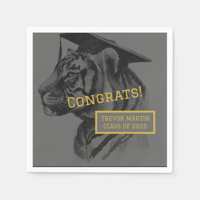 Unique Personalized Graduation Napkin (Front)