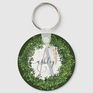 Unique Personalized Keychain with Botanical Theme 