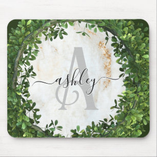 Unique Personalized Keychain with Botanical Theme Mouse Pad