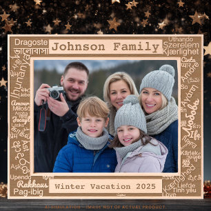 Unique Personalized 'LOVE' in 50 Languages Modern Etched Frames