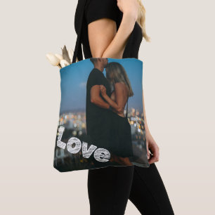 Unique Personalized Love Photo Tote Bag