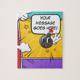 Unique Personalized message funny comic style  Jigsaw Puzzle