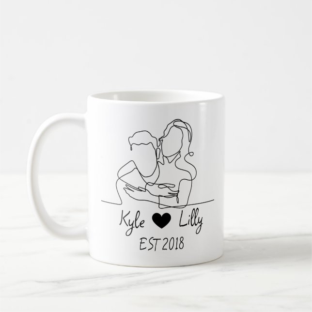 Unique Personalized Mug | Custom Text & Image (Left)