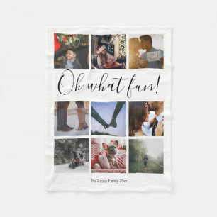 Unique Personalized Oh What Fun Fleece Blanket