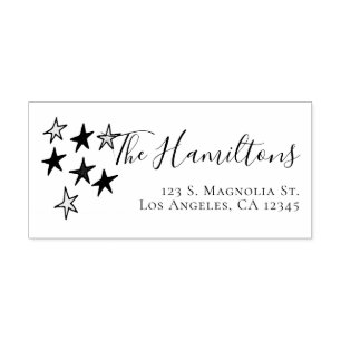 Unique Personalized Stars Rubber Stamp