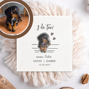 Unique Pet Dog Personalized Wedding Napkin