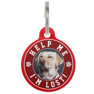 Unique Pet ID Tag - "Help Me, I'm Lost" & Fantasy