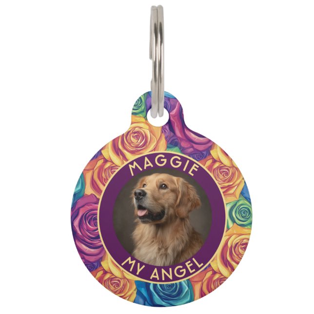 Unique Pet Themed Gift Rose Flower Tag (Front)