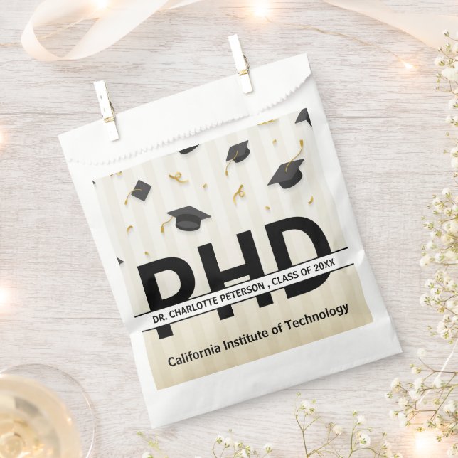 Unique PhD Doctoral Graduation Party  Favour Bag (Clipped)