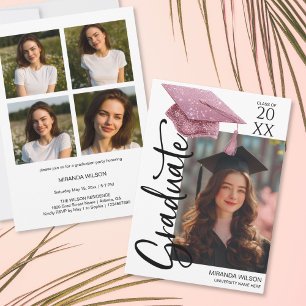 Unique Photo Graduation Party Invite Announcement