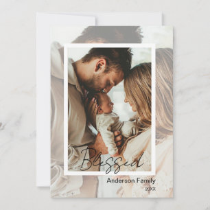 Unique Photo on Photo Tabletop Plaque  Easel Announcement