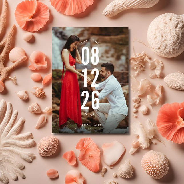 Unique Photo Wedding Save the Date Announcement (Unique Photo Wedding Save the Date)