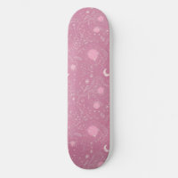 Unique Pink Astrology Design Skateboard
