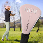 Unique Pink Custom MOM Name with Love Golf Head Cover<br><div class="desc">This simple yet sophisticated design features custom two-tone MOM and lovely typography -- with a heart -- for her first name. Perfect as mother's day gifts,  birthday,  Christmas or just because. Any design questions or special requests,  just a chat or an email: charmdesignstudio@rcn.com and we'll be happy to assist.</div>