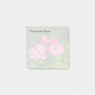 Unique Pink Floral Personalized  Post-it Notes