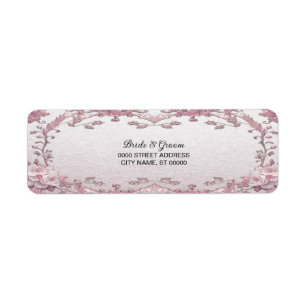 Unique Pink Floral Return Address Label