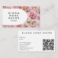 Unique Pink Flowers Photography QR Code Arch