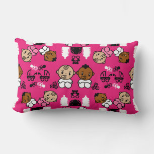 Unique Pink New Baby Gift Lumbar Pillow