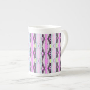 Unique Pink Pattern Bone China Mug