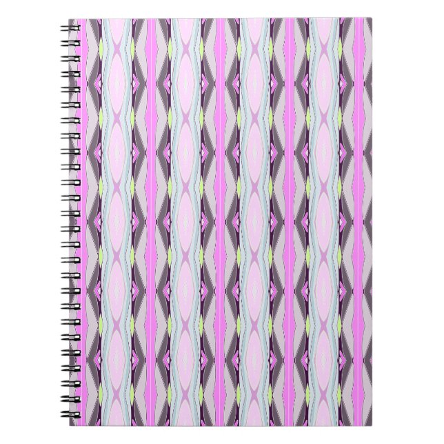 Unique Pink Pattern Notebook (Front)